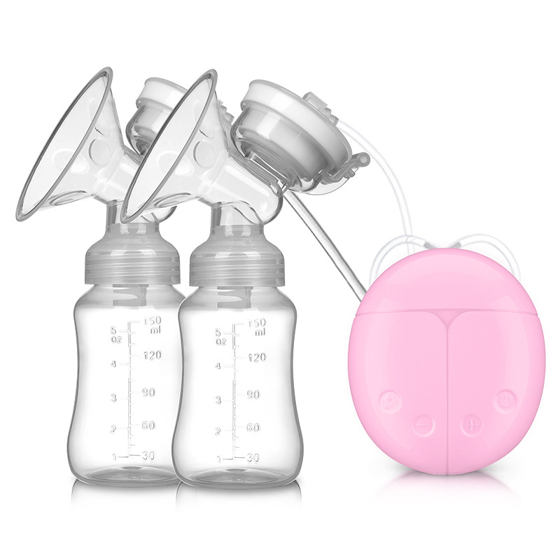 Electric Double Breast Pumps, Breast Pump Safe Milk Storage Bottle Dual Control Milk Suction and Breast Massager Breast Care with USB and Lid for Baby Breastfeeding by Mammafeed,3 colors