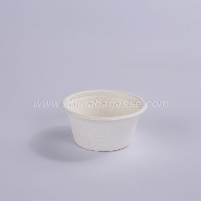 2oz White Disposable Cup 100% Biodegradable Sugarcane Food Container