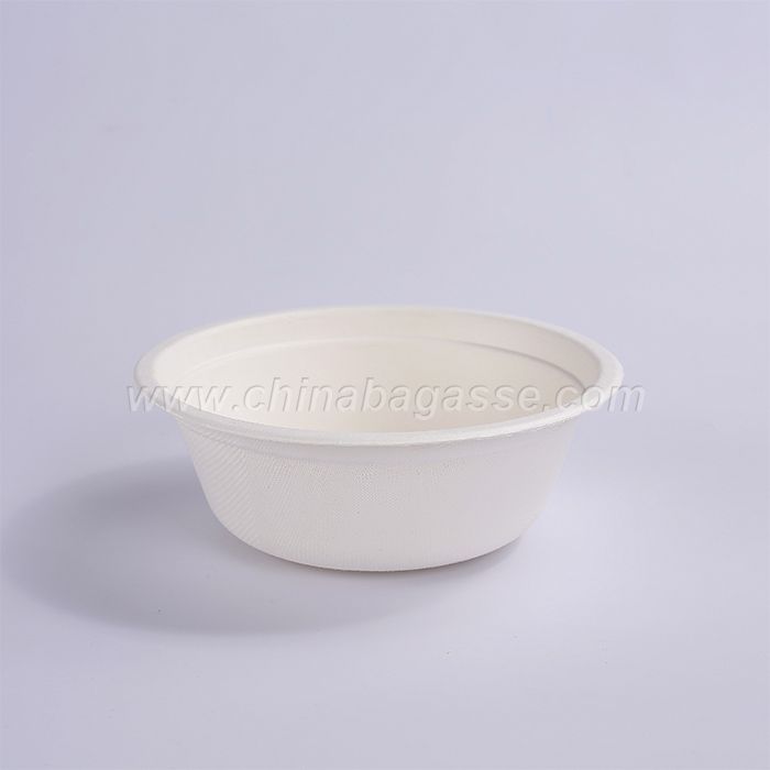 Disposable 12OZ 350ml biodegradable Sugarcane tableware bowl