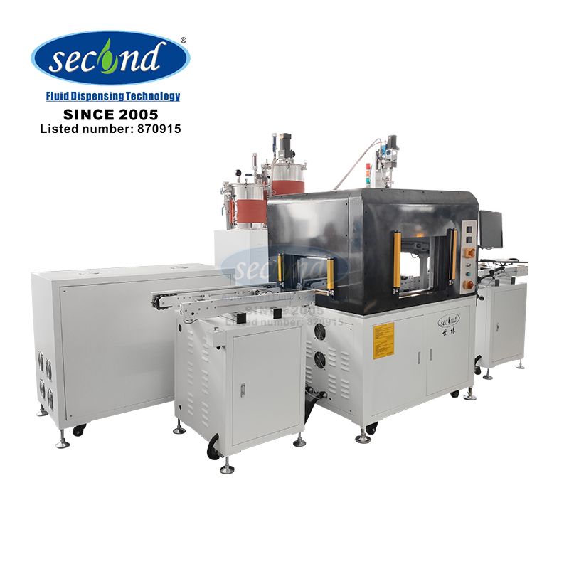 SEC-400ZL CE certificated AB glue two component inline vacuum potting machine for LED and mobile phone