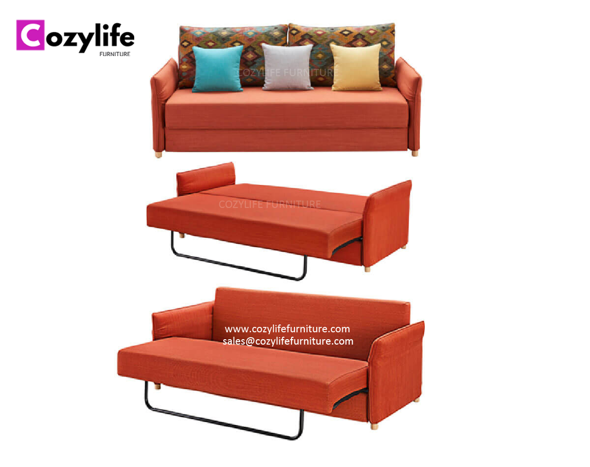 Modern design convertible 2 seater pull out sofa bed