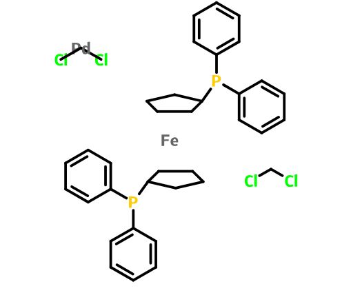 [1,1\\\'-Bis(diphenylphosphino)ferrocene]dichloropalladium(II),complex with dichloromethane cas 