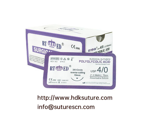 [hdksuture]Surgical absorbable suture needle PGA