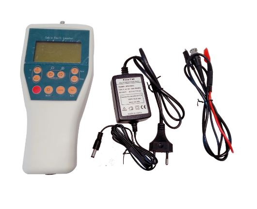 Hand held communication cable tester for cable path and time of fault and testing range of the fault