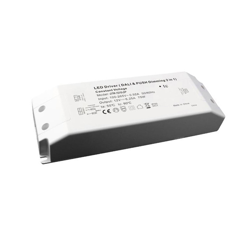75w 12v/24v DALI & Push dimmable LED driver  dimmable waterproof LED driver  Push dimming power supply