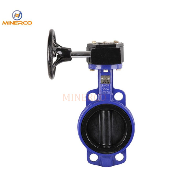 EPDM Rubber Wafer Type Ductile Iron Material Hand Lever Butterfly Valve