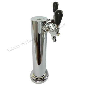 polished beer dispense bar columns with circulate pipes