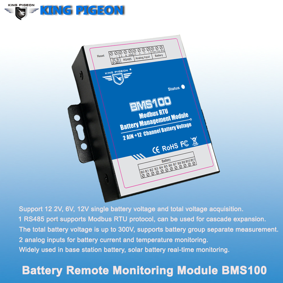 BMS100 BMS100 Battery monitoring management system for BTS server room battery pack solar pannel battery monitoring control IoT solution Battery monitoring management system for BTS server room batter