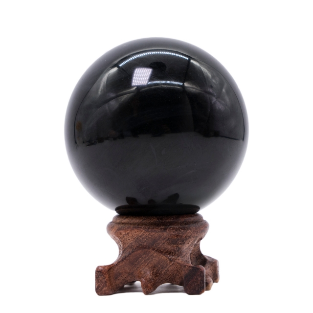 Yinglai 2.6 Natural Crystal Sphere Obsidian Sphere/Ball, Meditation Crystals