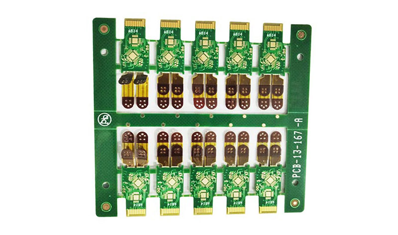 2-layer Rigid-Flex PCB with rigid-flex and HDI structure flexible printed circuit