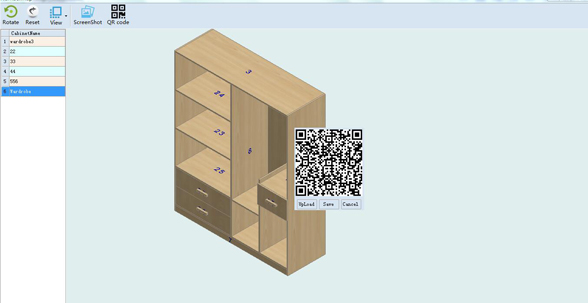Haixun Furniture Design System QR code installation drawing Six sides drawing