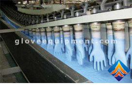 What is the latex gloves production line?