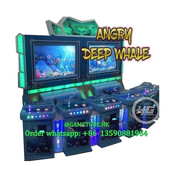 Newest Popular Us Market 3D Angry Deep Whale Fishing Game, High Profits Angry Deep Whale Upright Fish Game for Sale (GAMETUBE. HK)