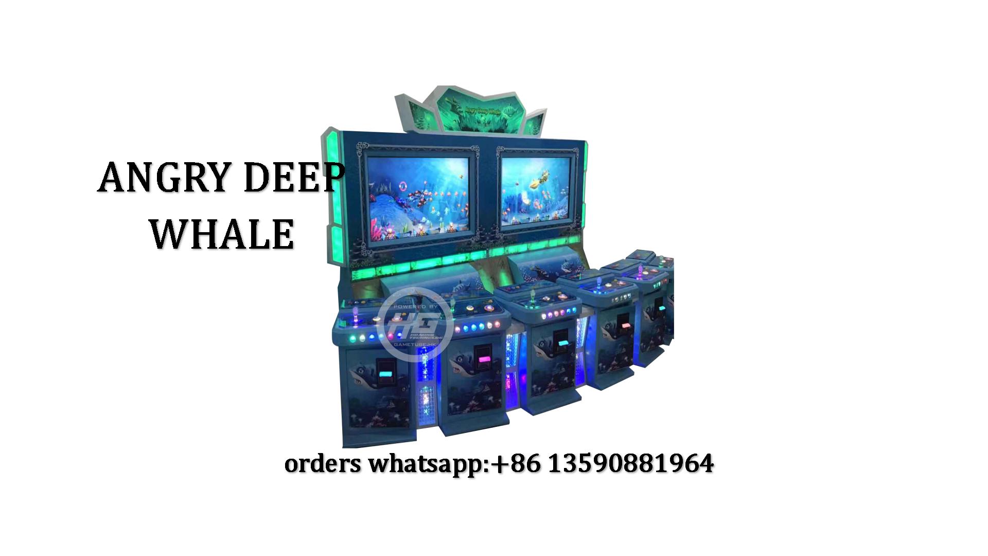 Taiwan Original Angry Deep Whale Fishing Game,6 Players Upright Fish Game Machine For Sale