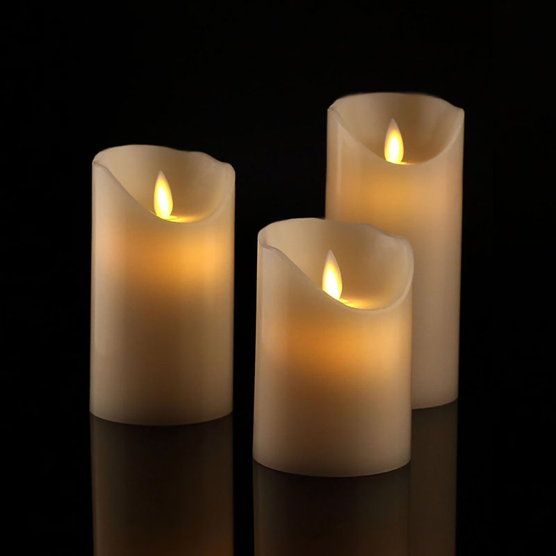 Battery Operated Led Flameless Candles, Moving Wick Candles, Electric Fake Candles