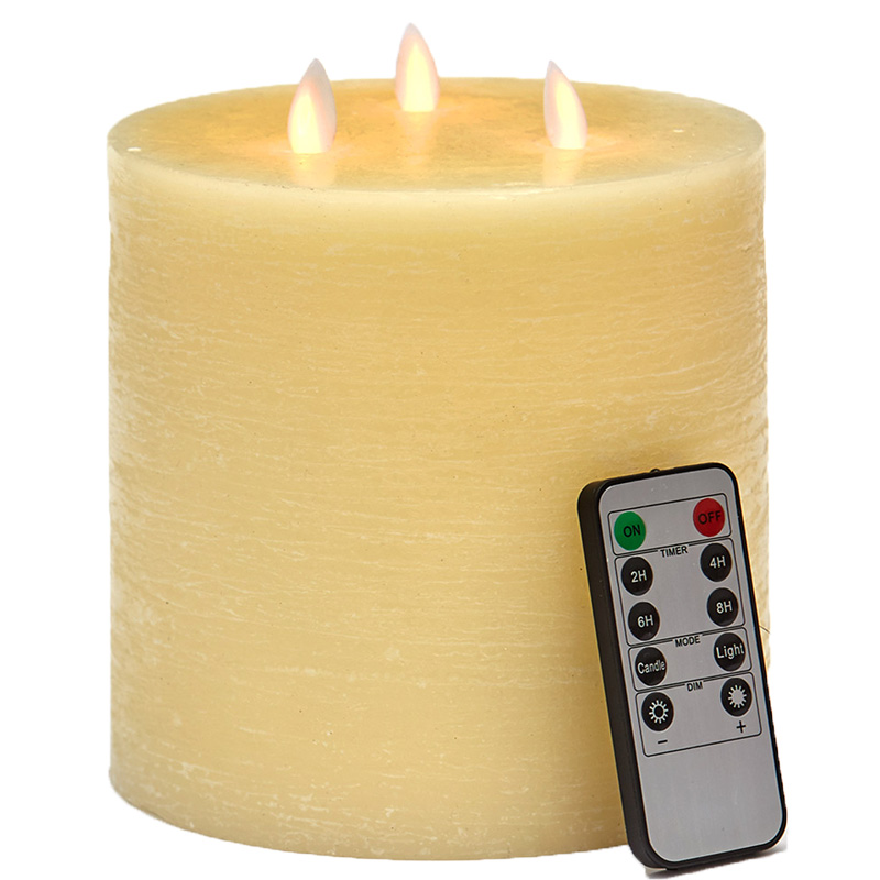 3-Wick LED Scented Candle with Remote Control