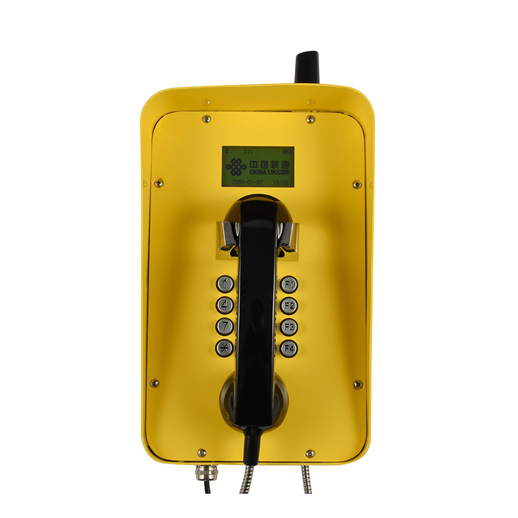 中国工厂GSM防水电话IP66工业电话带液晶显示屏