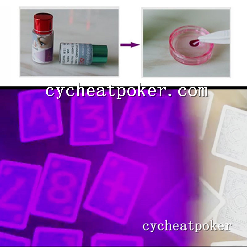 Покер чит-карта с невидимыми чернилами для контактных линз