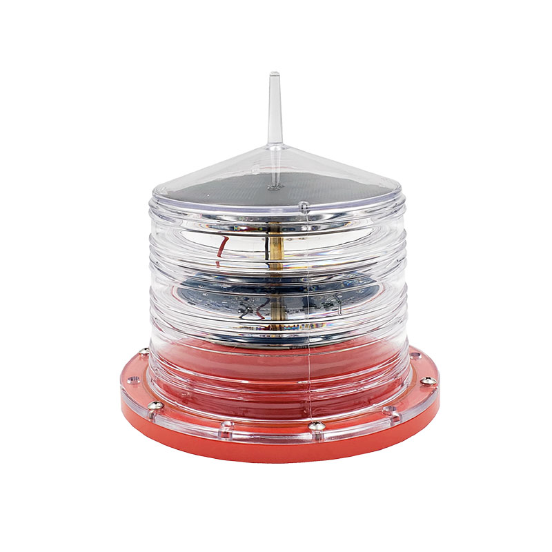 high quality Red color self container battery solar marine navigation light