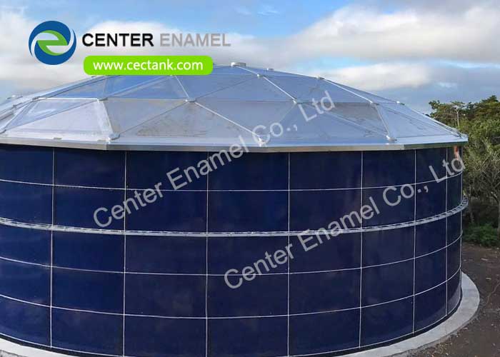 Glass Fused to Steel Wastewater Storage Tanks For Industrial Wastewater Treatment Plant