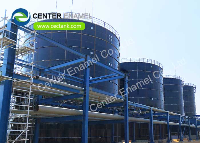 Glass Lined Steel Industrial Wastewater Storage Tanks For Coco-Cola Wastewater treatment Plant in Seremban