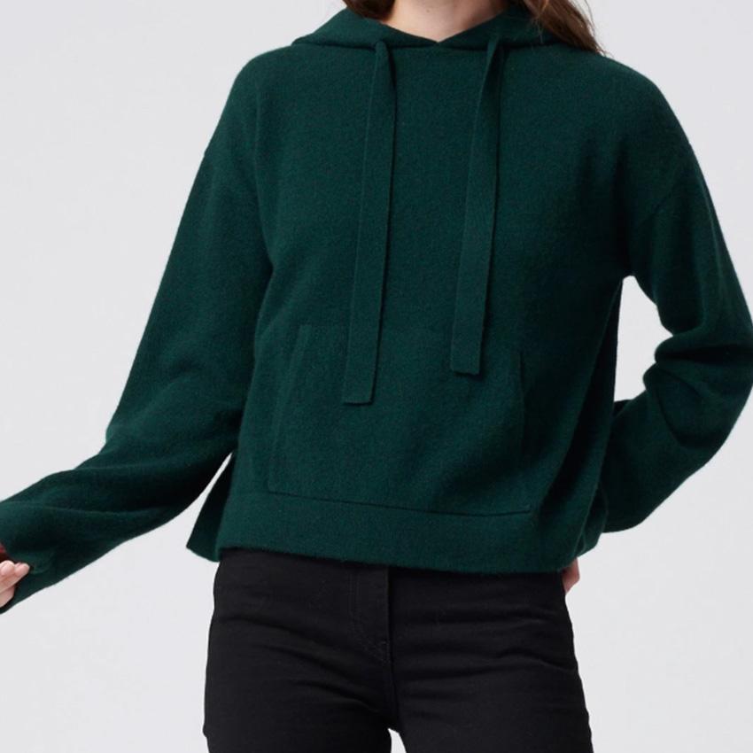 Cashmere Hoodie Forest Green 