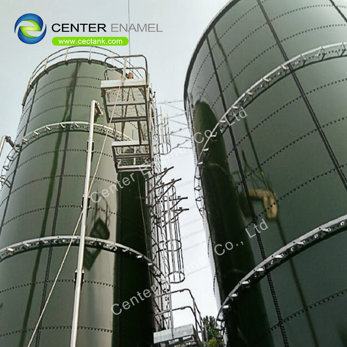 3,000,000 Gallons Glass Lined Steel Liquid Storage Tanks With Aluminum Alloy Trough Deck Roofs