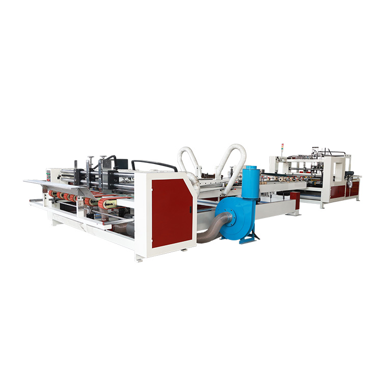 Automatic Corrugated Carton Folder Gluer Machine , Folding And Gluing Machine