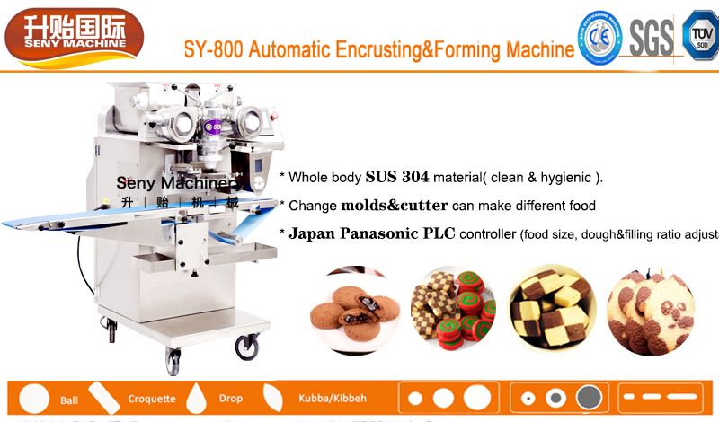 SY-800 Automatic chocolate-filled soft biscuit cookie encrusting machine