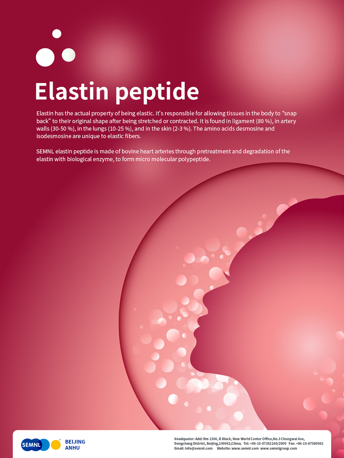 Elastin Peptide treatments to smooth skin texture