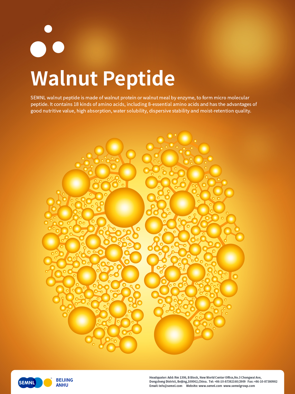 High Quality walnut peptide made of walnut protein