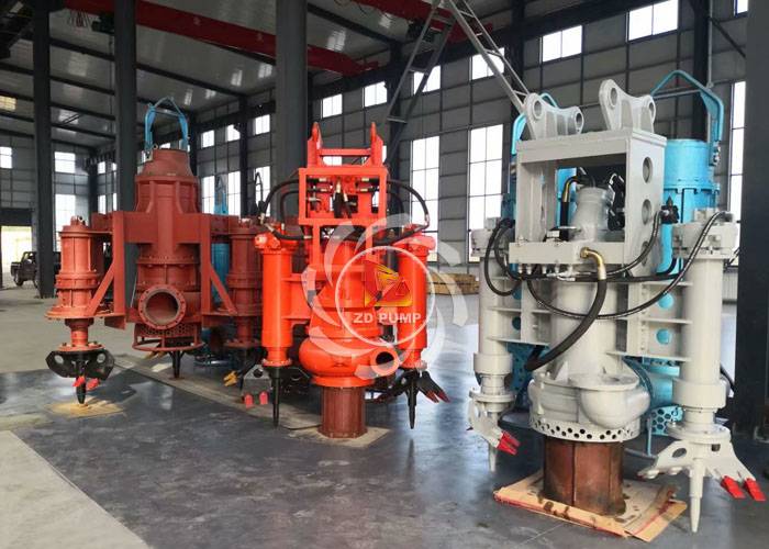 vertical submersible hydraulic sand pump equipment with excavator