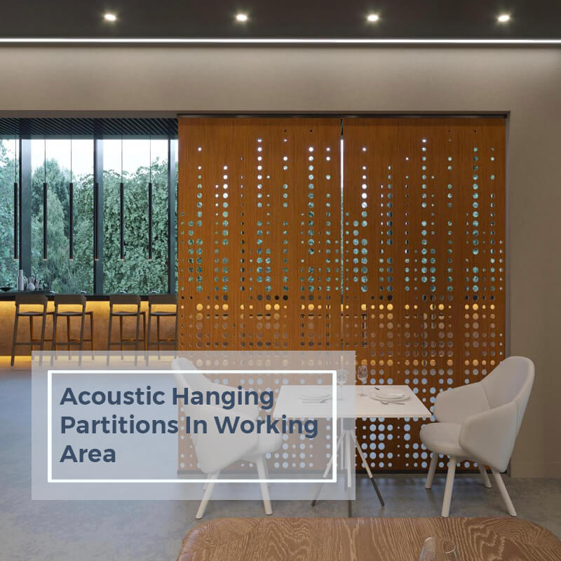 Acoustic Hanging Partitions Decorate in Working Area