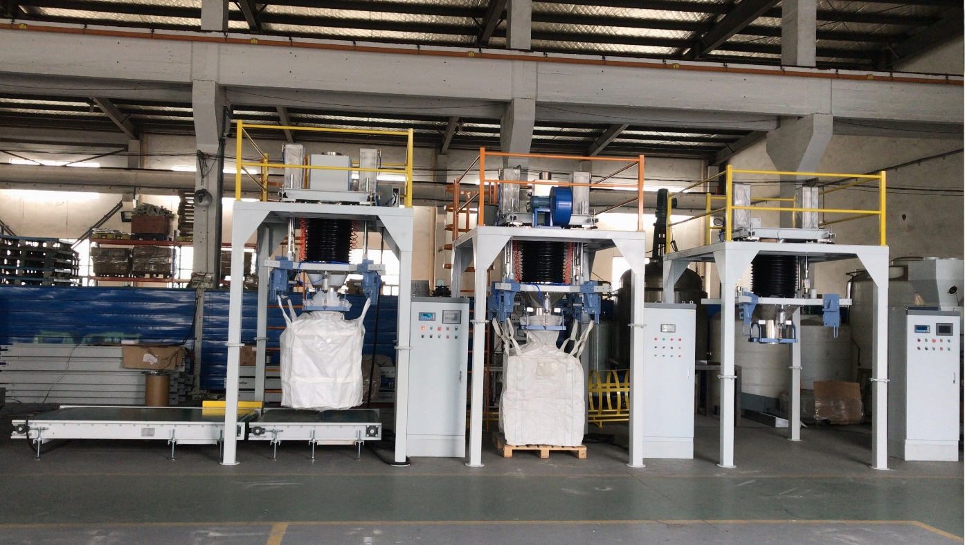 automatic BIG BAG FILLER LITHIUM CARBONATE bagging equipment full automatic packaging line full automatic flour bagging palletizing and wrapping system