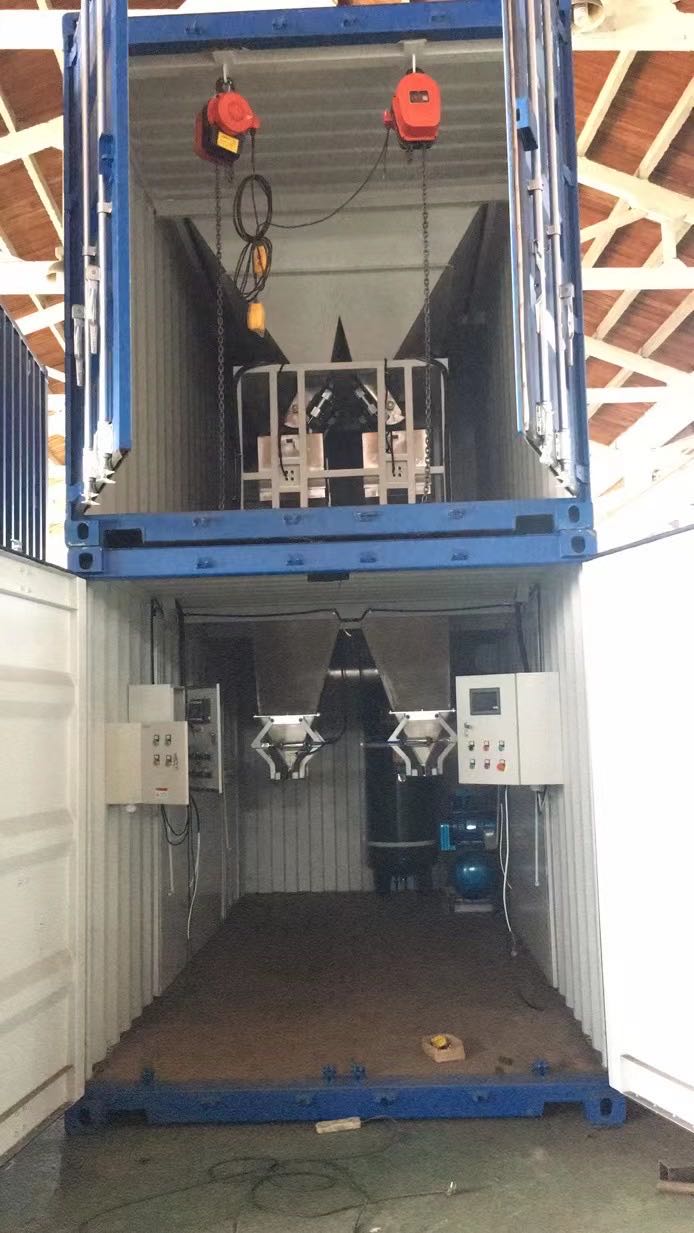 Containerised bagging machine for sand aggregates Containerised bagging system Mobile Bagging Unit Wuxi HY Machinery Co., Ltd. 