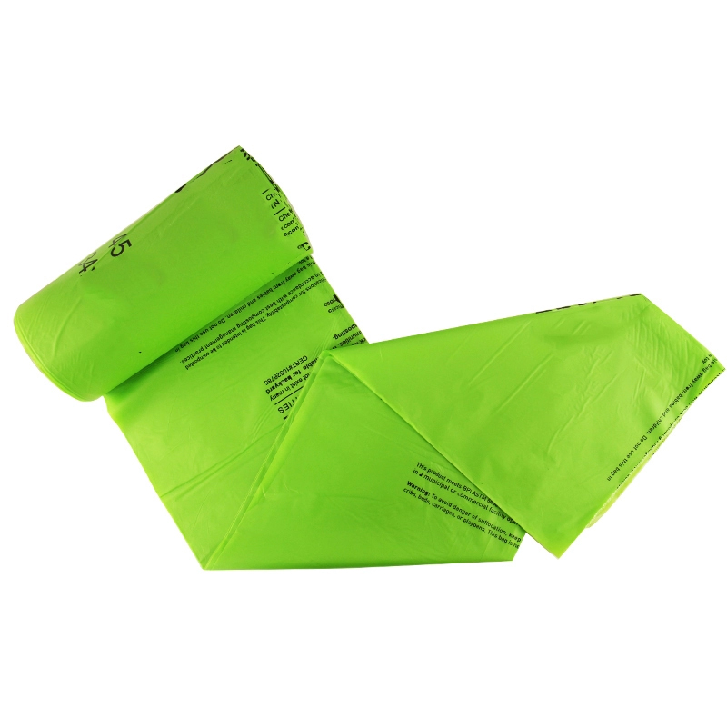 on roll PBAT corn starch based  100% biodegradable and compostable caddy liners