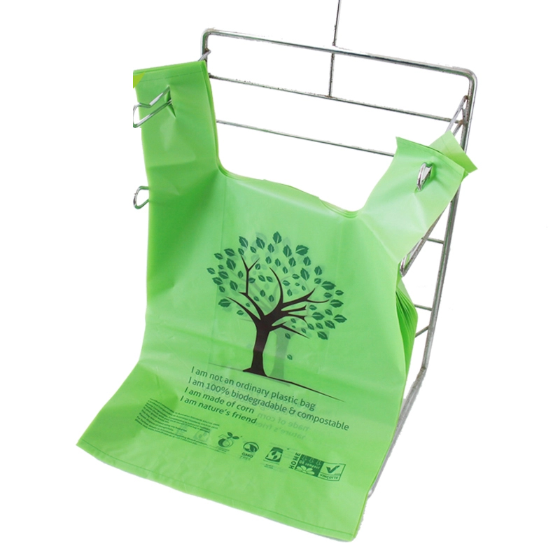 eco friendly cornstarch made biodegradable custom personalised printed plastic bags