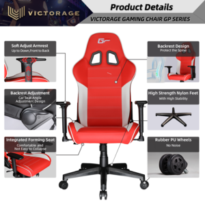 Victorage computer game chair racing chair(Red)