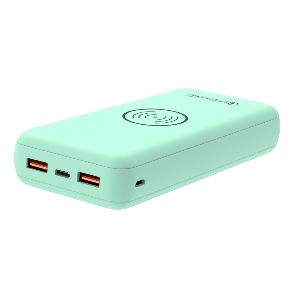 18W PD QC Power Bank 20000mAh Wireless Charge 10W output Portable Charger 