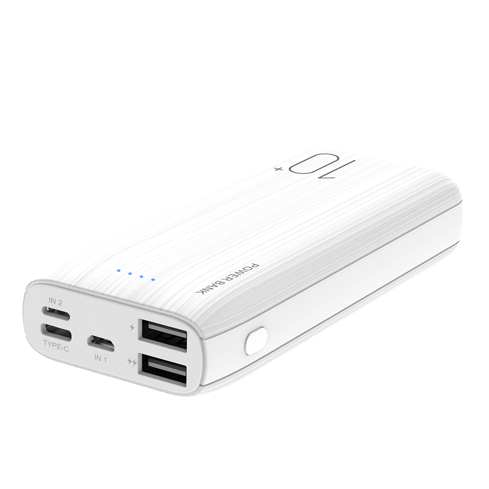 High capacity Power Bank 2 USB output 3 input 10000mAh Smart portable universal charger power bank 