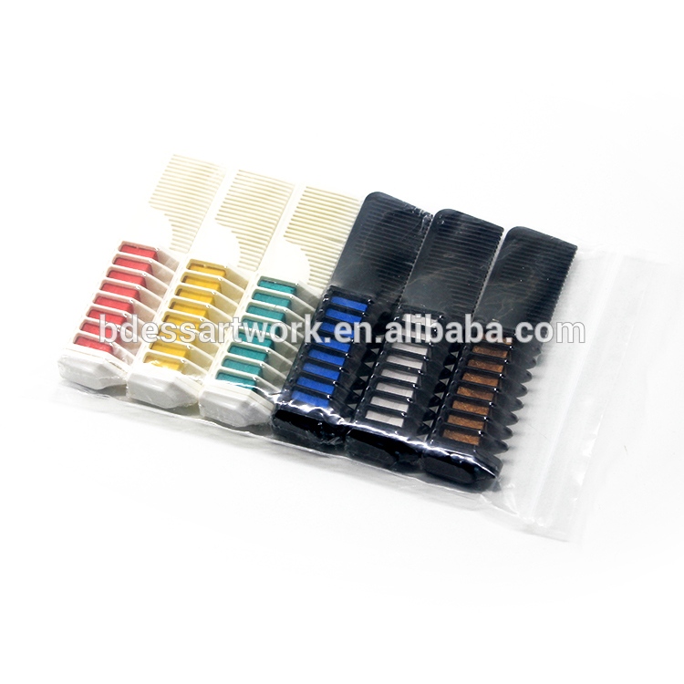 ES-HC-002 Single Head Tooth Comb Handle Temporary Dye Hair Chalk Comb