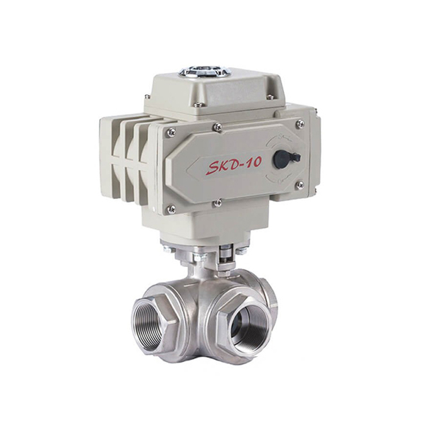 3 Way Electric Ball Valve Female Threaded, FNPT Ends