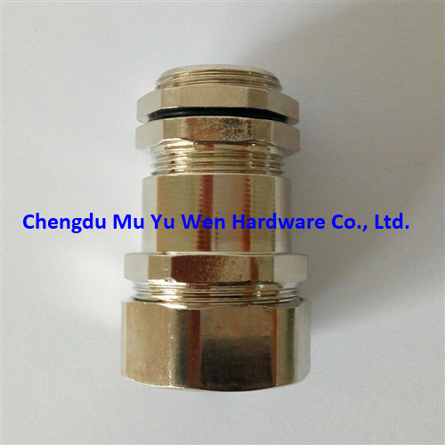Liquid tight nickel plated brass cable gland for flexible metal conduit