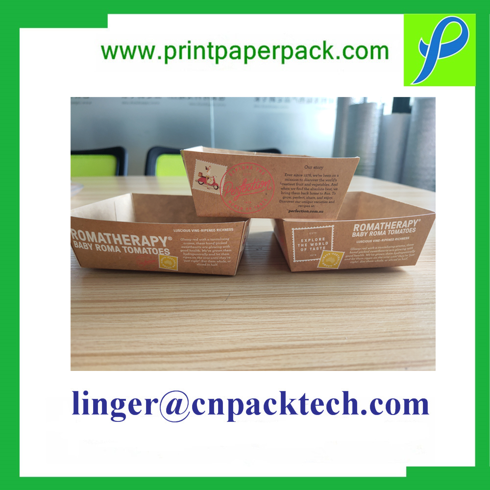 Bespoke Food Grade Paper and Oil Burger Fast Food Tray Box