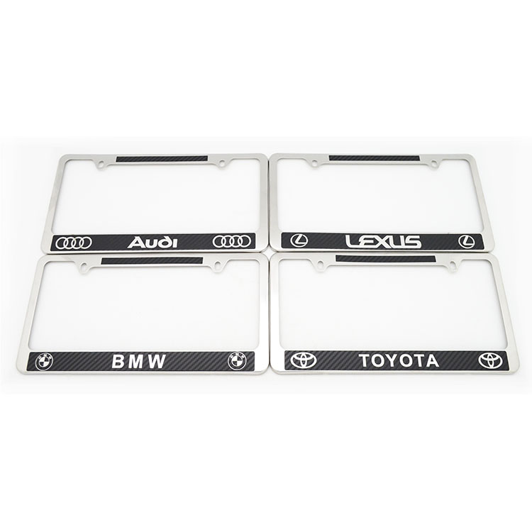 American stainless steel carbon fiber license plate frame    American car license plate frame  Stainless Steel License Plate Frame supplier