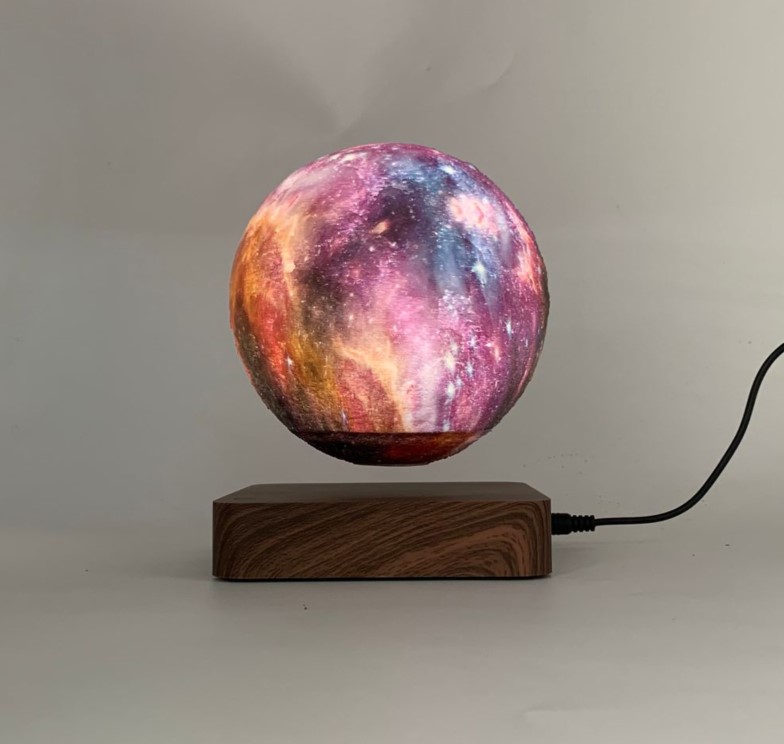 magnetic levitation starry moon lamp 6inch ,floating star moon light 