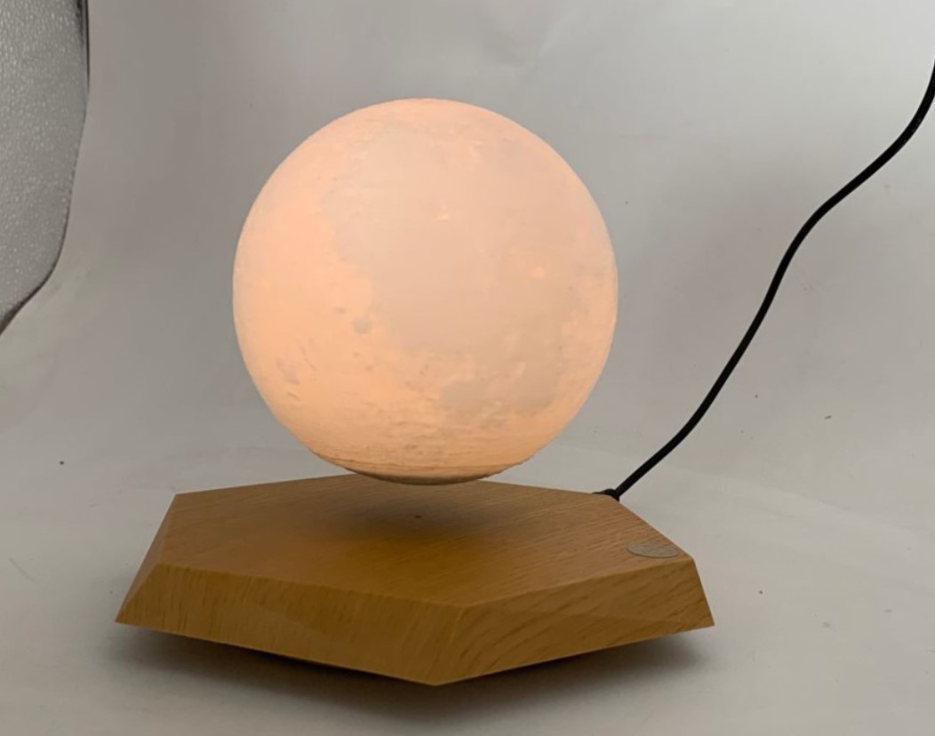 NEW wooden base magnetic levitation floating 5inch 3d MOON lamp light gift christmas