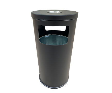 MAX-HK73 Wholesale Outdoor Street Steel Bucket Recycling Dust Bin Outside Litter Bins Garbage  with Ashtray