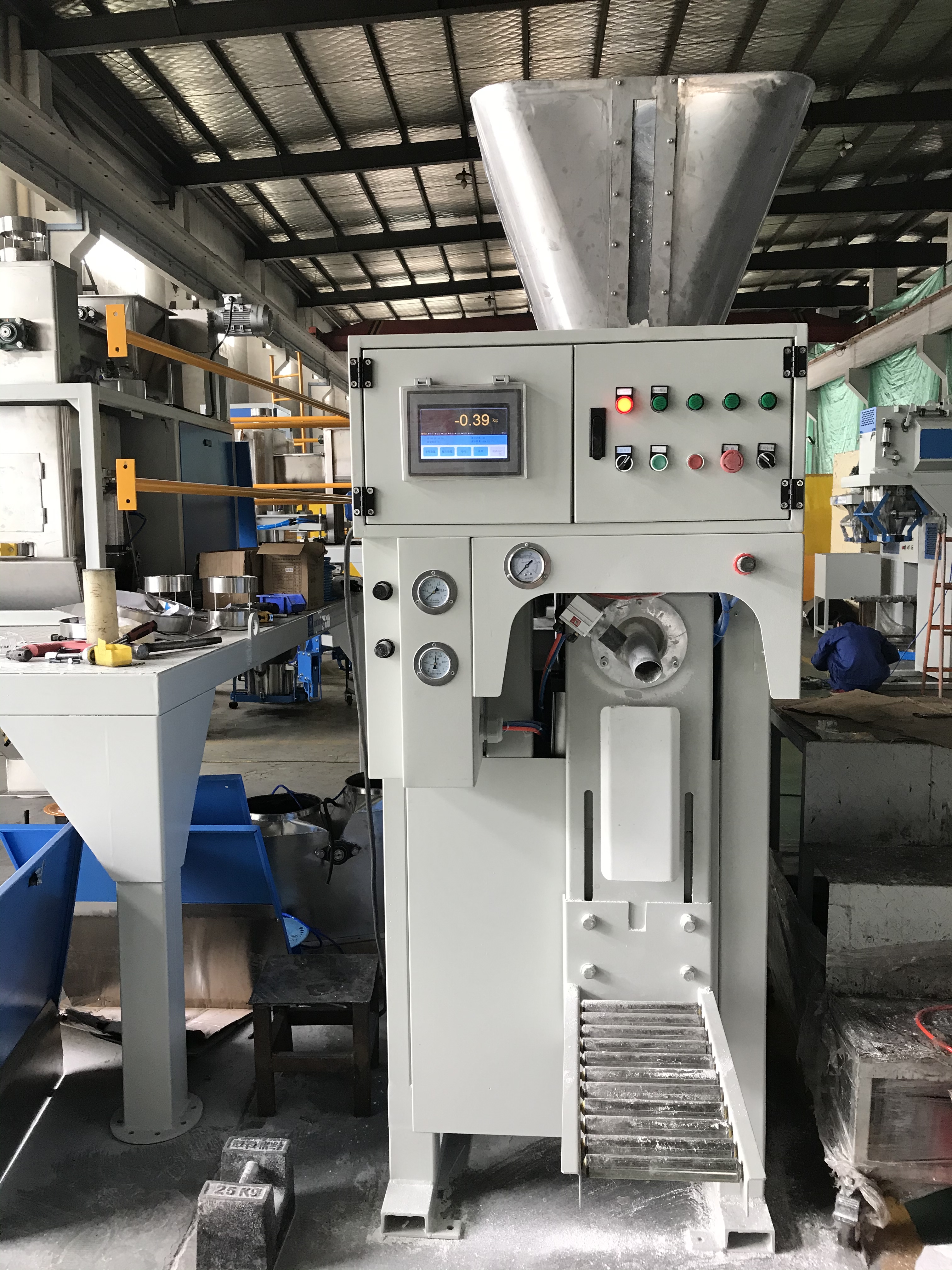 25kg stucco powder valve bag packaging machine for 25kg stucco powder Valve Bag Filling Machine, Fully Automatic Valve Bag Packing Line Wuxi HY Machinery Co., Ltd.