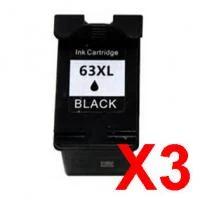 Compatible 3 Pack HP ENVY 4520 Black Ink Cartridge - 480 pages